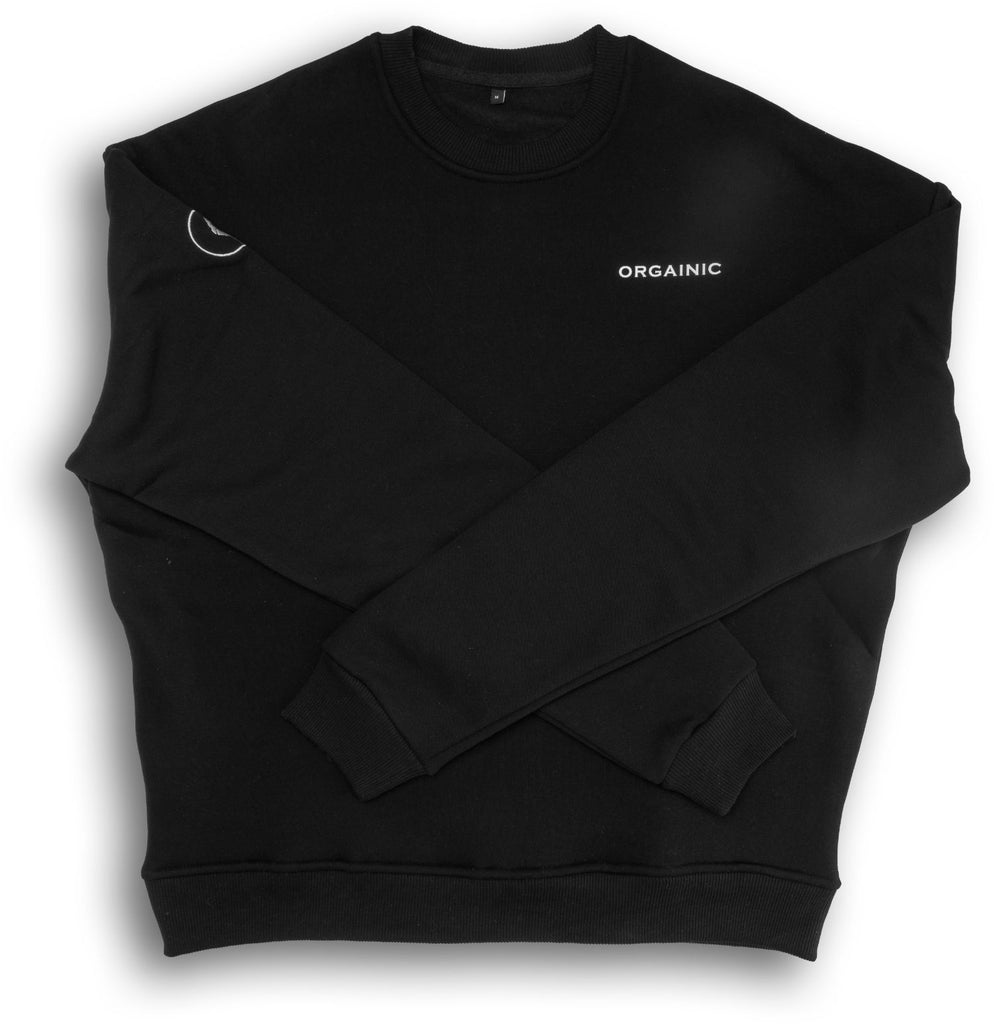 ORGAINIC Pump Cover Sweater in Schwarz topdown